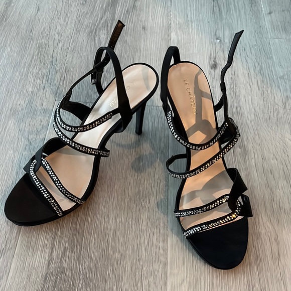 Black Sparkle High Heels - Picture 1 of 4